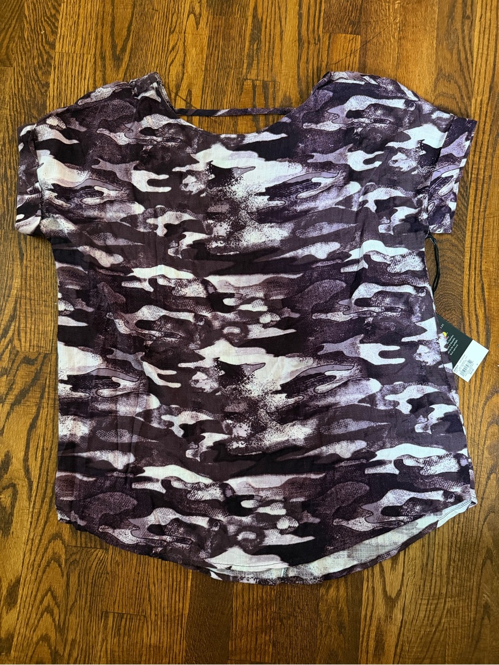 Rock & Republic Purple Camo Short Sleeve Tee